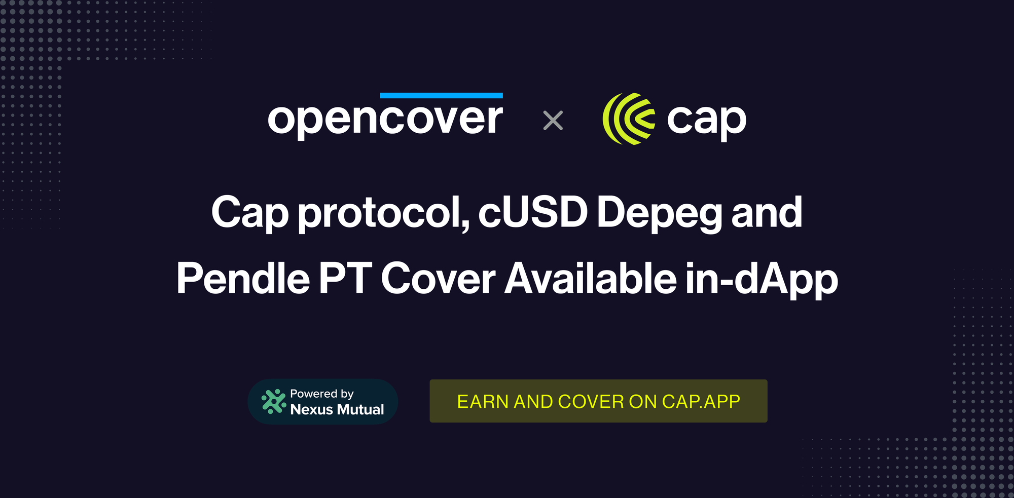 Opencover Example Cmd OpenCover Brings Institutional-Grade Risk Transfer to Cap